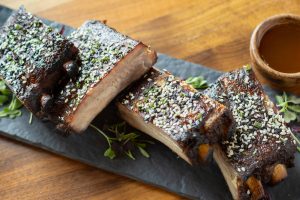 Smoked St. Louis Ribs with Little BEEst Scorpion Red Hot Honey Sauce