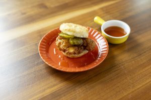 Nashville Hot Honey Biscuit Sandwich