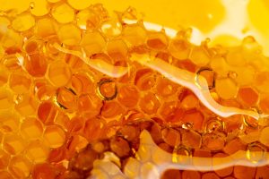 honey texture close up in the detail